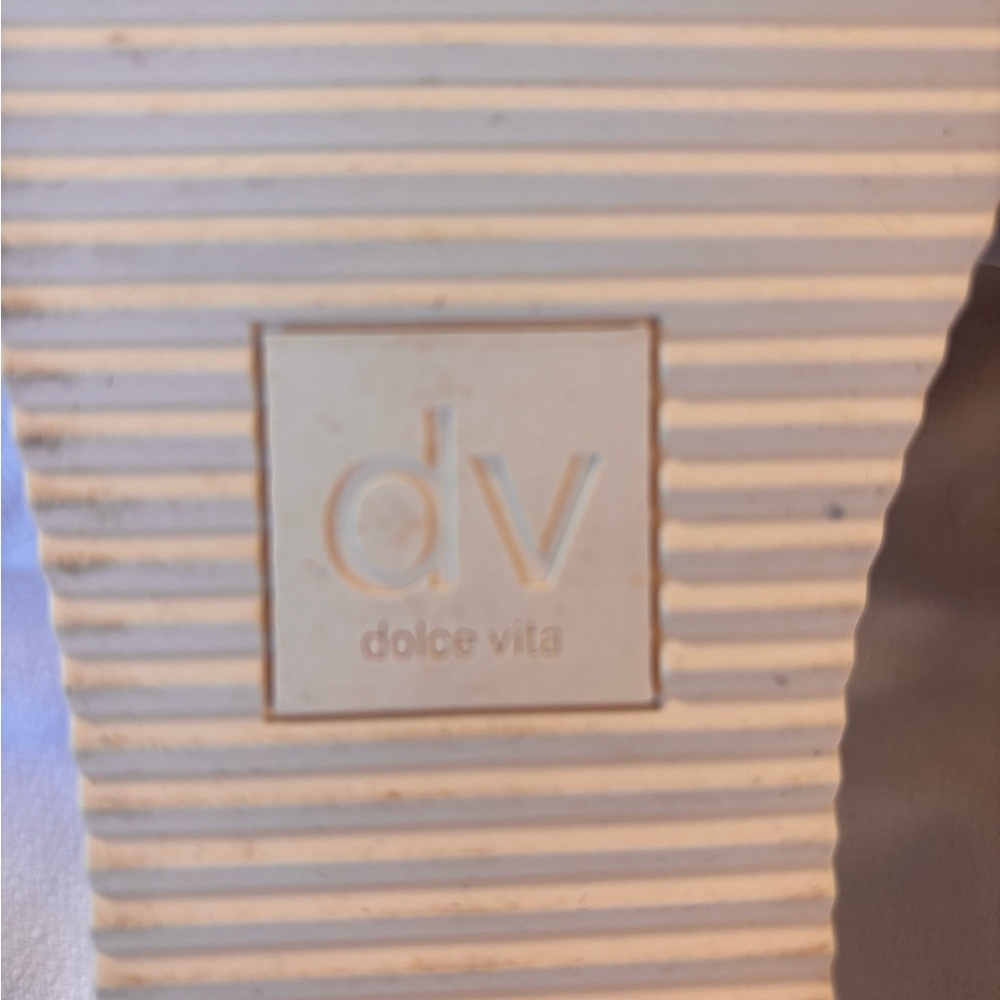 Dolce Vita Caster slide sandals in ivory with a tortoise-shell buckle - Picture 8 of 13